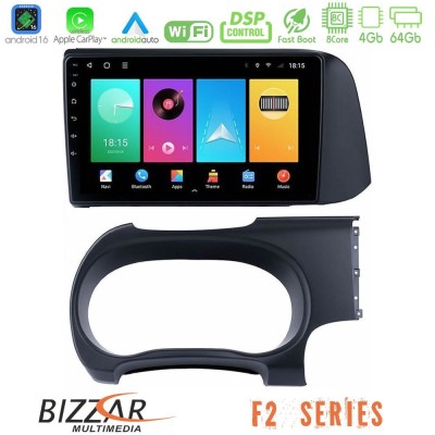 Bizzar F2 Series 8Core Android16 4+64GB Hyundai i10 Navigation Multimedia Tablet 9"
