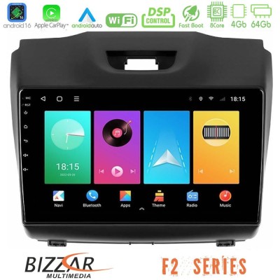 Bizzar F2 Series 8Core Android16 4+64GB Isuzu D-MAX 2012-2019 Navigation Multimedia Tablet 9"