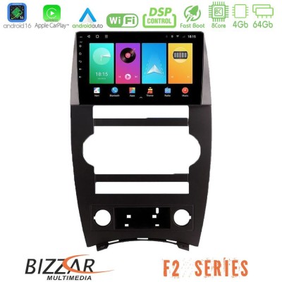 Bizzar F2 Series 8Core Android16 4+64GB Jeep Commander 2007-2008 Navigation Multimedia Tablet 9"