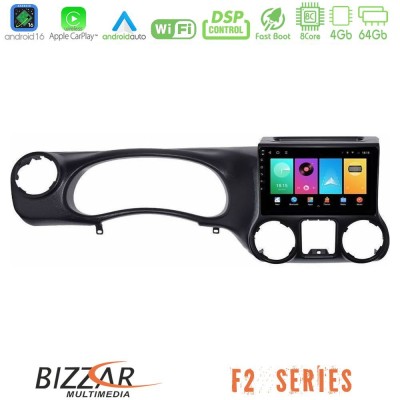 Bizzar F2 Series 8Core Android16 4+64GB Jeep Wrangler 2011-2014 Navigation Multimedia Tablet 10"