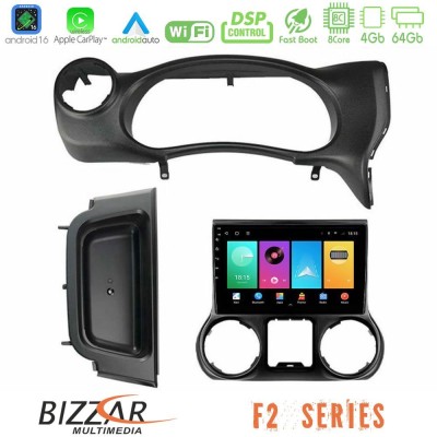 Bizzar F2 Series 8Core Android16 4+64GB Jeep Wrangler 2014-2017 Navigation Multimedia Tablet 10"