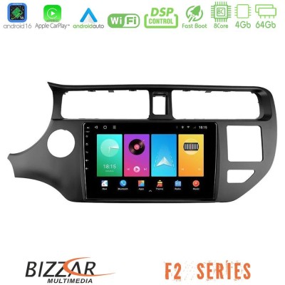Bizzar F2 Series 8Core Android16 4+64GB Kia Rio 2011-2015 Navigation Multimedia Tablet 9"