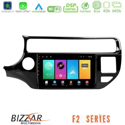 Bizzar F2 Series 8Core Android16 4+64GB Kia Rio 2015-2017 Navigation Multimedia Tablet 9"