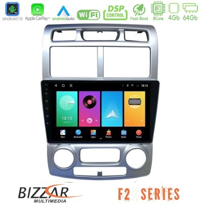 Bizzar F2 Series 8Core Android16 4+64GB Kia Sportage 2005-2008 Navigation Multimedia Tablet 9""