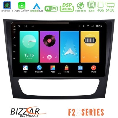 Bizzar F2 Series 8Core Android16 4+64GB Mercedes E Class / CLS Class Navigation Multimedia Tablet 9"