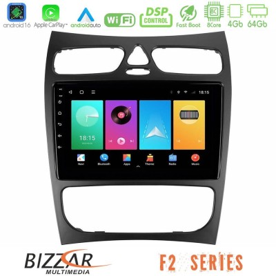Bizzar F2 Series 8Core Android16 4+64GB Mercedes CLK Class W209 2000-2004 Navigation Multimedia Tablet 9"