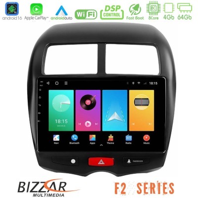 Bizzar F2 Series 8Core Android16 4+64GB Mitsubishi ASX Navigation Multimedia Tablet 10"