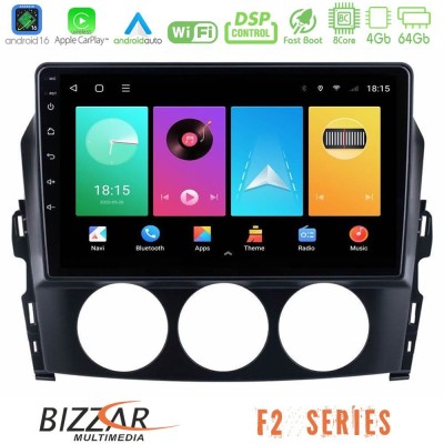 Bizzar F2 Series 8Core Android16 4+64GB Mazda MX-5 2006-2008 Navigation Multimedia Tablet 9"
