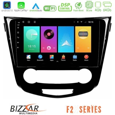 Bizzar F2 Series 8Core Android16 4+64GB Nissan Qashqai J11 (Manual A/C) Navigation Multimedia Tablet 10"