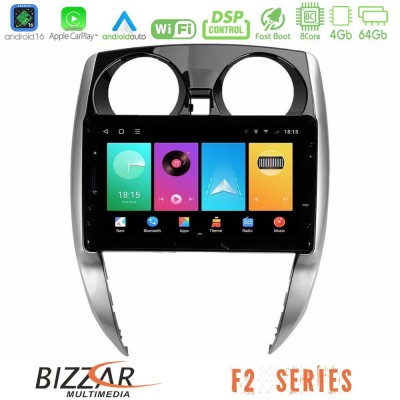 Bizzar F2 Series 8Core Android16 4+64GB Nissan Note 2013-2018 Navigation Multimedia Tablet 10"
