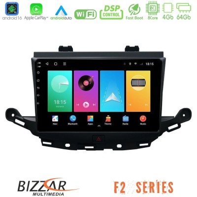 Bizzar F2 Series 8Core Android16 4+64GB Opel Astra K 2015-2019 Navigation Multimedia Tablet 9"