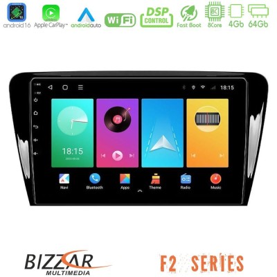 Bizzar F2 Series 8Core Android16 4+64GB Skoda Octavia 7 Navigation Multimedia Tablet 10"