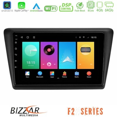 Bizzar F2 Series 8Core Android16 4+64GB Skoda Rapid 2013-2017 Navigation Multimedia Tablet 9"
