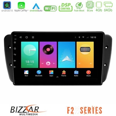 Bizzar F2 Series 8Core Android16 4+64GB Seat Ibiza 2008-2012 Navigation Multimedia Tablet 9"