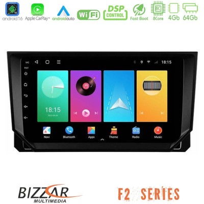 Bizzar F2 Series 8Core Android16 4+64GB Seat Arona/Ibiza Navigation Multimedia Tablet 9"