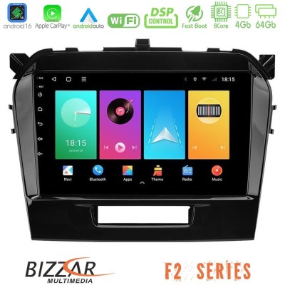 Bizzar F2 Series 8Core Android16 4+64GB Suzuki Vitara 2015-2021 Navigation Multimedia Tablet 9"