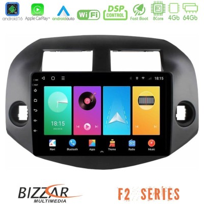 Bizzar F2 Series 8Core Android16 4+64GB Toyota Rav4 2006-2012 Navigation Multimedia Tablet 10"