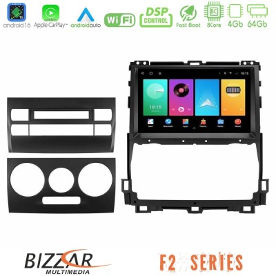 Bizzar F2 Series 8Core Android16 4+64GB Toyota Land Cruiser J120 2002-2009 Navigation Multimedia Tablet 9"