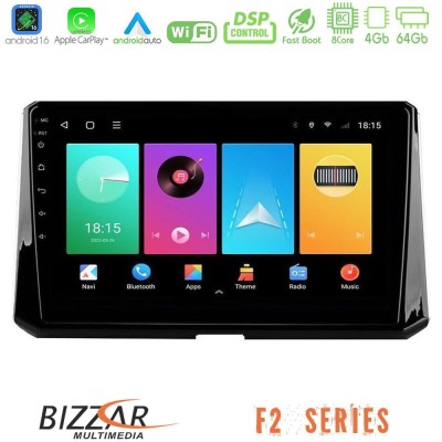Bizzar F2 Series 8Core Android16 4+64GB Toyota Corolla 2019-2022 Navigation Multimedia Tablet 10"