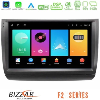 Bizzar F2 Series 8Core Android16 4+64GB Toyota Prius 2004-2009 Navigation Multimedia Tablet 9"