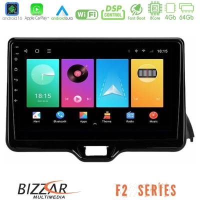 Bizzar F2 Series 8Core Android16 4+64GB Toyota Yaris 2020- Navigation Multimedia Tablet 10"