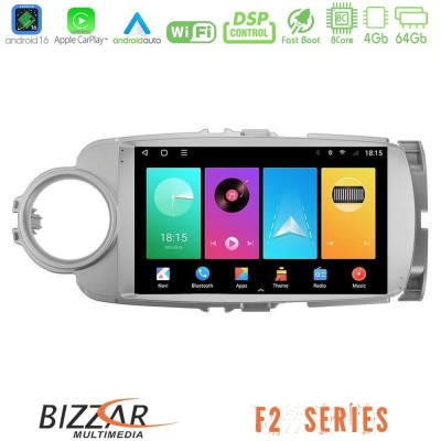 Bizzar F2 Series 8Core Android16 4+64GB Toyota Yaris Navigation Multimedia Tablet 9"