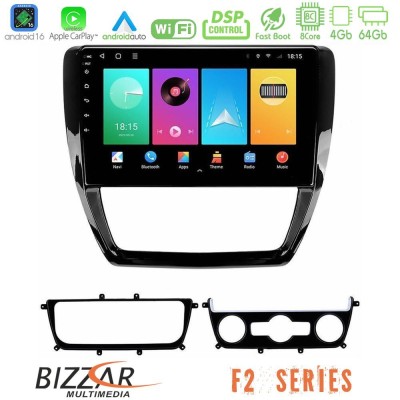 Bizzar F2 Series 8Core Android16 4+64GB VW Jetta Navigation Multimedia Tablet 10"