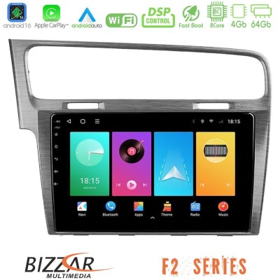 Bizzar F2 Series 8Core Android16 4+64GB VW GOLF 7 Navigation Multimedia Tablet 10"