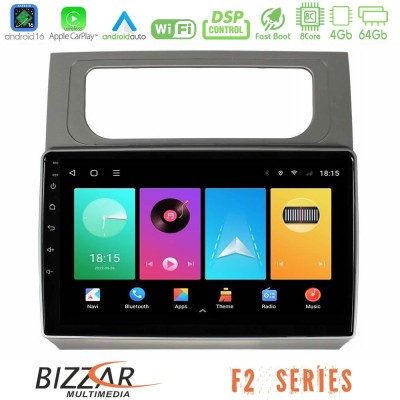 Bizzar F2 Series 8Core Android16 4+64GB VW Touran 2011-2015 Navigation Multimedia Tablet 10"