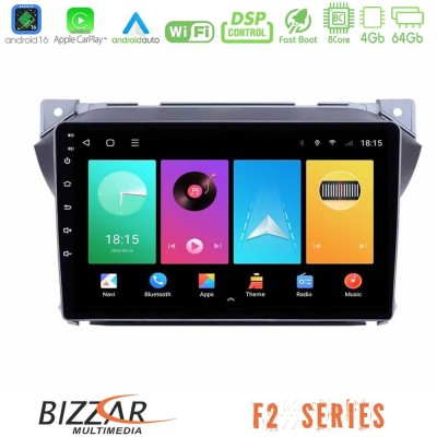 Bizzar F2 Series 8Core Android16 4+64GB Suzuki Alto amp Nissan Pixo Navigation Multimedia Tablet 9"