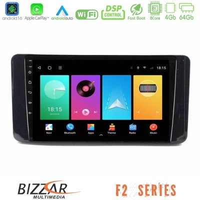 Bizzar F2 Series 8Core Android16 4+64GB Skoda Kamiq 2019-2022 Navigation Multimedia Tablet 9"