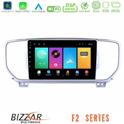 Bizzar F2 Series 8Core Android16 4+64GB Kia Sportage 2016-2018 Navigation Multimedia Tablet 9"