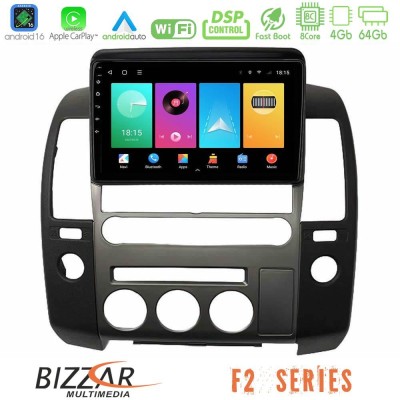 Bizzar F2 Series 8Core Android16 4+64GB Nissan Navara D40 2006-2012 (με εργ.οθόνη) Navigation Multimedia Tablet 9"