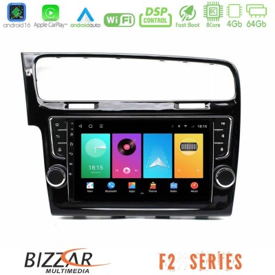 Bizzar F2 Series 8Core Android16 4+64GB VW GOLF 7 Navigation Multimedia Tablet 9" (OEM Look)