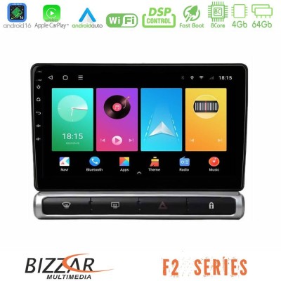 Bizzar F2 Series 8Core Android16 4+64GB Citroen C3 2016- Navigation Multimedia Tablet 9"