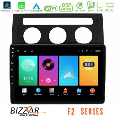 Bizzar F2 Series 8Core Android16 4+64GB VW Touran 2003-2011 Navigation Multimedia Tablet 10"