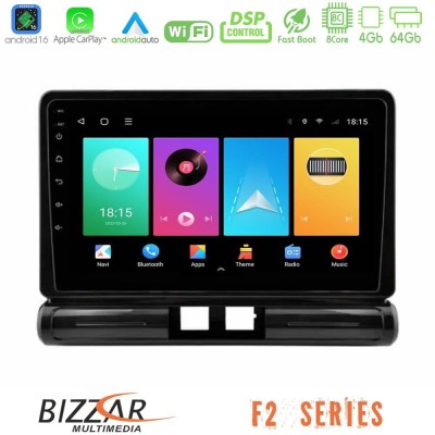 Bizzar F2 Series 8Core Android16 4+64GB Citroen C3 2016- Navigation Multimedia Tablet 9" (Low Version))