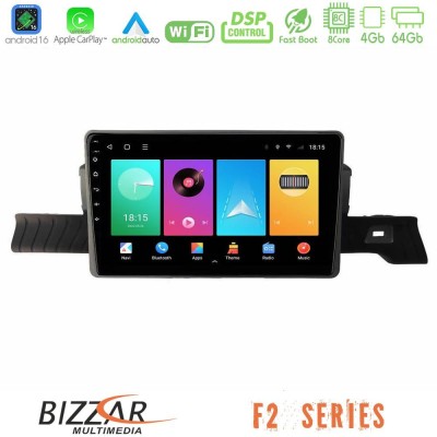 Bizzar F2 Series 8Core Android16 4+64GB Citroen C3 You 2025- Navigation Multimedia Tablet 9"