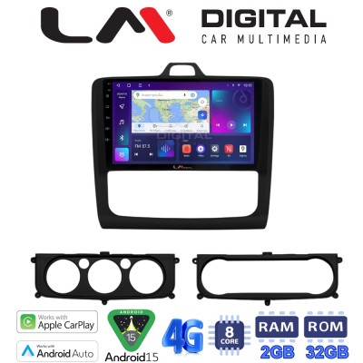 LM Digital - LM ZR8329B GPS Οθόνη OEM Multimedia Αυτοκινήτου για Ford Focus 2004 2012 (CarPlay/AndroidAuto/BT/GPS/WIFI/GPRS)