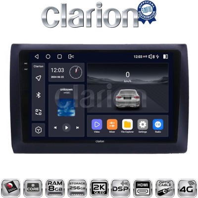 CLARION GL75466 Οθόνη OEM Multimedia Αυτοκινήτου για Fiat Stilo 2001 2007 (CarPlay/AndroidAuto/BT/GPS/WIFI/GPRS)