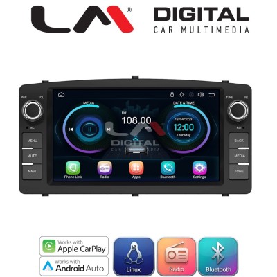 LM Digital - LM LX010 Οθόνη OEM Multimedia Αυτοκινήτου για Toyota Corolla 2000 2007 (CarPlay/AndroidAuto/BT/WIFI) Linux OS