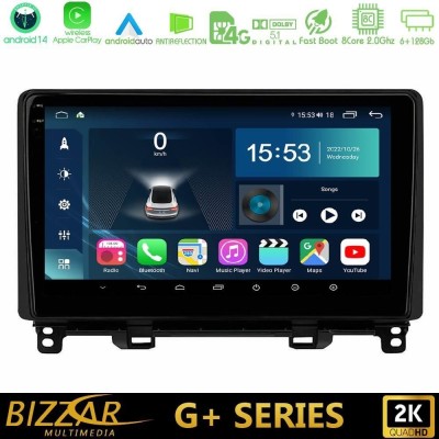 Bizzar G+ Series Honda Jazz RHD 2021-2025 8core Android14 6+128GB Navigation Multimedia Tablet 10" Bizzar G+ Series Honda Jazz RHD 2021-2025 8core Android14 6+128GB Navigation Multimedia Tablet 10"