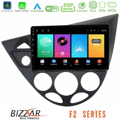 Bizzar F2 Series 8Core Android16 4+64GB Ford Focus 1999-2004 Navigation Multimedia Tablet 9"
