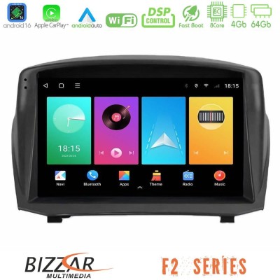 Bizzar F2 Series 8Core Android16 4+64GB Ford Fiesta 2008-2012 Navigation Multimedia Tablet 9" (Oem Style)