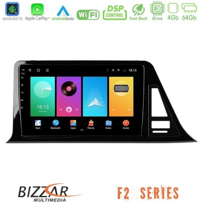 Bizzar F2 Series 8Core Android16 4+64GB Toyota CH-R (Χωρίς Εργ.Οθόνη) Navigation Multimedia Tablet 9"