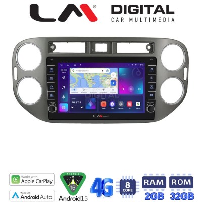 LM Digital - LM ZG8590G GPS Οθόνη OEM Multimedia Αυτοκινήτου για VW Tiguan 2007 - 2016 Ανθρακί (CarPlay/AndroidAuto/BT/GPS/WIFI/