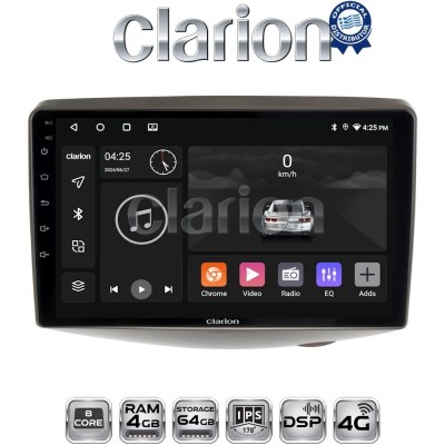 CLARION GL72402 Οθόνη OEM Multimedia Αυτοκινήτου για Toyota Yaris 1999 2004 (CarPlay/AndroidAuto/BT/GPS/WIFI/GPRS)