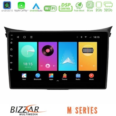 Bizzar M Series 8Core Android16 2+32GB Hyundai i30 2012-2017 Navigation Multimedia Tablet 9"