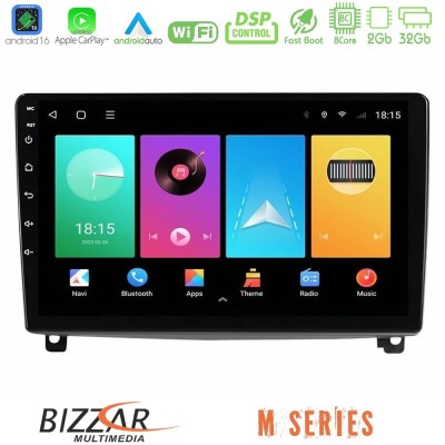 Bizzar M Series 8Core Android16 2+32GB Peugeot 407 Navigation Multimedia Tablet 9"