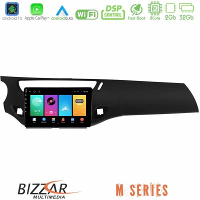 Bizzar M Series 8Core Android16 2+32GB Citroen C3 2009-2016 Navigation Multimedia Tablet 9" (Μαύρο γυαλιστερό)